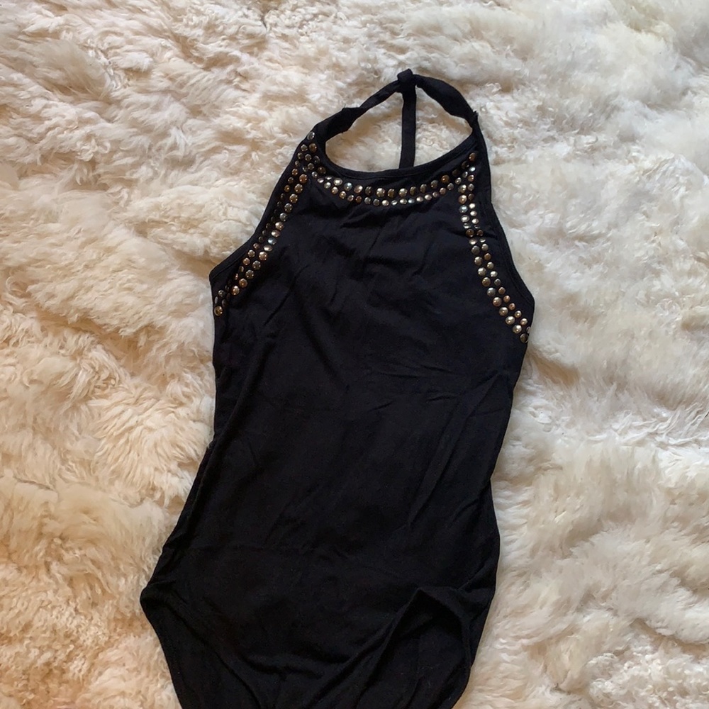 Black bodysuit.